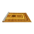 thumbnail image 2 of Ahgly Company Machine Washable Indoor Rectangle Abstract Yellow Contemporary Area Rugs, 2' x 4', 2 of 4