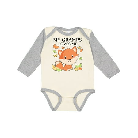 

Inktastic My Gramps Loves Me- little fox Gift Baby Boy or Baby Girl Long Sleeve Bodysuit