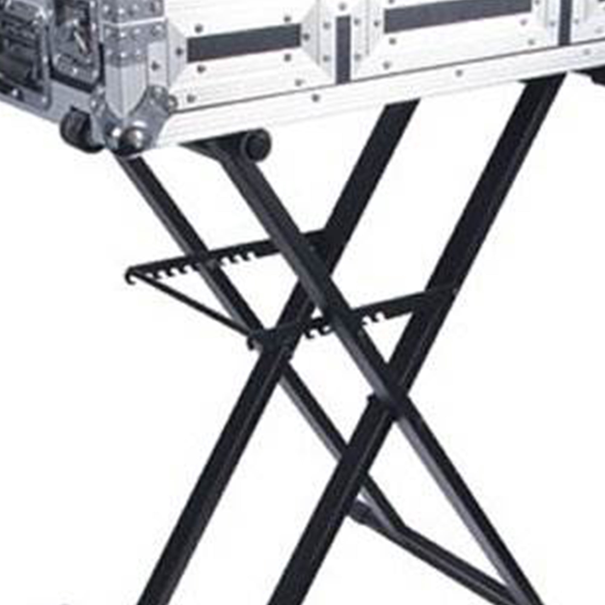 Odyssey Portable Pro DJ Coffin Mixer Keyboard X-Stand w/ Rubber Pads (2 Pack)