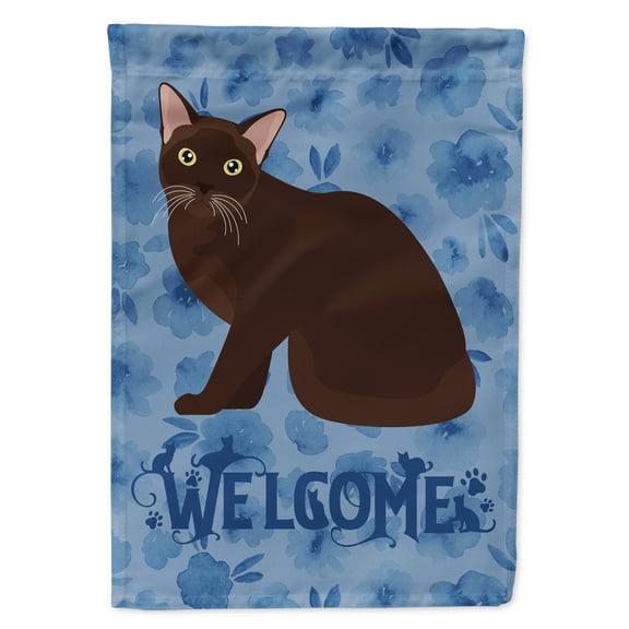 Carolines Treasures CK5019GF Burmese Cat Welcome Flag Garden Size Small multicolor