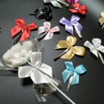 thumbnail image 2 of Lazos de cinta de satén para manualidades, embalaje de nudo para regalo, fiesta, boda, decoración artesanal, embalaje de panadería, alambre de sellado, 20/50 piezas, 6cm, 2 of 4