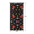 thumbnail image 5 of Red Mushroom Flower Black Pattern Shower Curtain 36"x72" ,Bathroom Decorative Shower Curtains Set with 12 Hooks,Modern Waterproof Washable Shower Curtain, 5 of 6