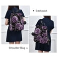 thumbnail image 6 of FORMRS Women's Travel Backpack Purse Anti-Theft Hidden Pockets Casual Shoulder Bag, Black Roses, 6 of 7