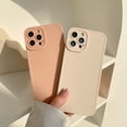 thumbnail image 3 of Compatible with iPhone 12 Case，Simple Cute Solid Color Design Frosted Soft TPU Silicone Anti-Fall Anti-Scratch Slim Shockproof Protective Case for iPhone 12 -Pink, 3 of 12