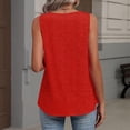 thumbnail image 3 of Iaqnaocc 250 Anniversary Usa Shirt Tank Tops for Women Sleeveless Summer Loose Fit V-Neck Pleated Tees Patriotic American Flag Festival Tee Tops Red XXL, 3 of 6