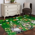thumbnail image 3 of Area Rug for Living Room, St. Patrick's Day Non-Slip Indoor Large Carpet for Bedroom/Dining Room, Spring Shamrock Gnomes Balloons Flag Green Washable Rectangle Floor Runner Rugs - 4 x 6 Ft, 3 of 8
