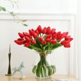 thumbnail image 4 of Manunclaims 1 Bouquet Tulips Artificial Flowers Faux Tulip Stems Real Feel PU Tulips for Easter Spring Wreath Wedding Bouquet Centerpiece Floral Arrangement Cemetery Table Decor, 14.2" Tall, 4 of 8