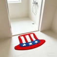 thumbnail image 6 of American Flag Stars Bathroom Rugs, 16" x 24" Soft and Absorbent Tufted 4th of July Rug Non Slip Washable, Patriotic Bathroom Decor Bath Mat Holiday Decorations,C, 6 of 7