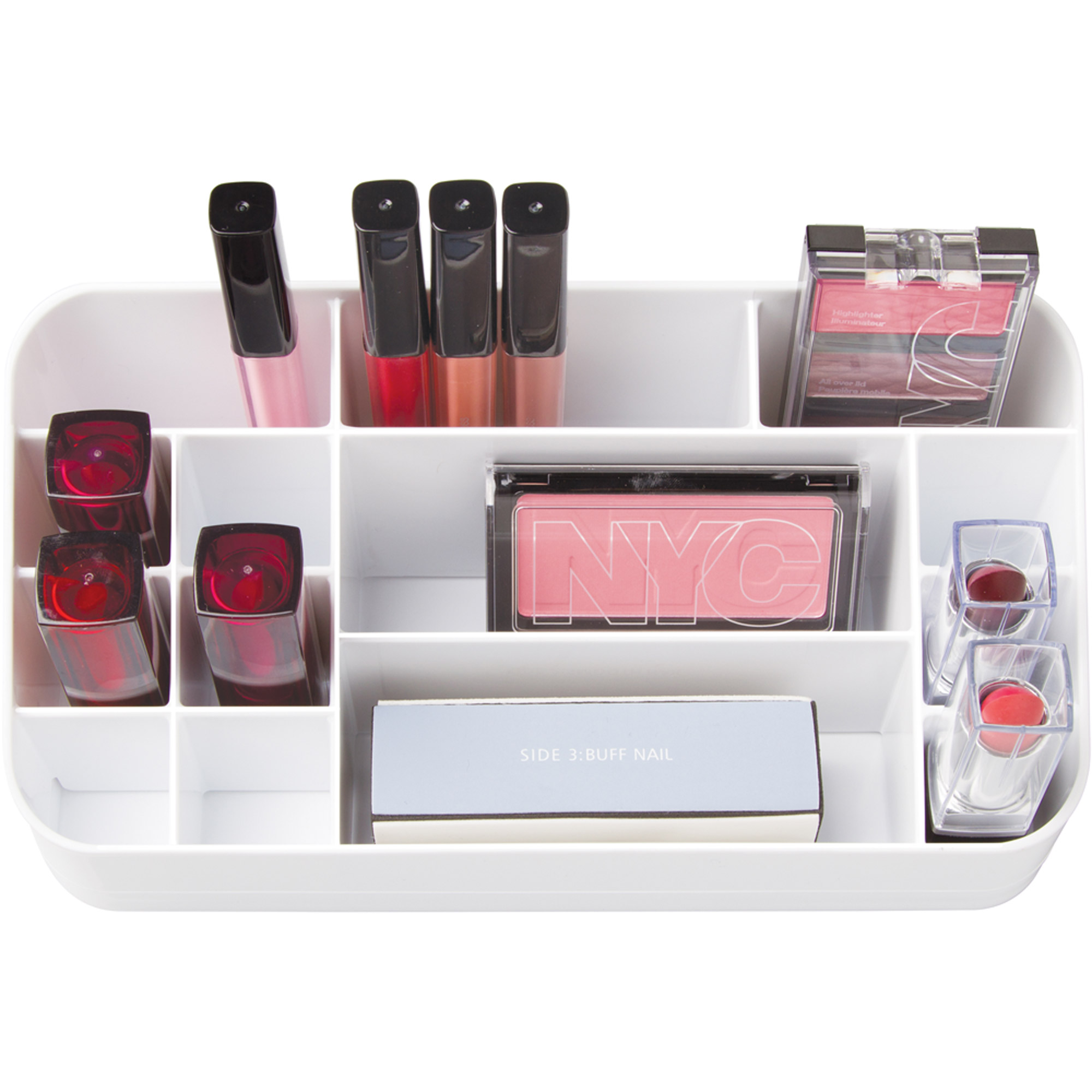 iDesign Clarity Cosmetic Organizer for Vanity Cabinet to Hold Makeup, Beauty Products, Lip Sticks, White - image 5 of 6