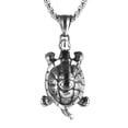 thumbnail image 2 of HZMAN Vintage Tortoise Turtle Stainless Steel Pendant Necklace for Men Women Fashion Jewelry, 2 of 5