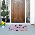 thumbnail image 5 of Yayeee Doormat for Indoor Entrance 32" x 20" Non Slippery Floor Rug, Light Purple Halloween Black Cat, 5 of 8
