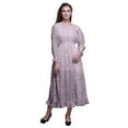 thumbnail image 1 of Bimba Floral Women Cotton Smocked Boho Renaissance Long Ruffle MaxiDress-Large, 1 of 5