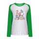 thumbnail image 4 of Honeeladyy Ventas en línea Camiseta de manga raglán para mujer, suéter informal holgado de manga larga con estampado de conejito de Pascua, linda camiseta de conejo., 4 of 6
