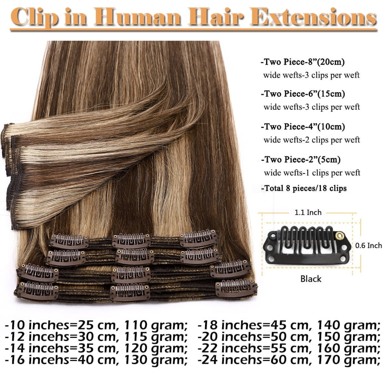 SEGO Clip in Hair Extensions Human Hair 100% Real Remy Hair  display picture 1