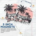 thumbnail image 3 of (2 Pack) Beach Bum Beautiful Ocean with Palm Trees - Cool Nature Ocean Lover - 5 Inches On Longest Side - Premium Magnet - for Cars, Refrigerators, Toolboxes - Made in USA - MAG1740, 3 of 7