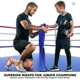 thumbnail image 4 of RDX Boxing Wraps Kids 2.5M Inner Gloves, Elasticated Thumb Loop Bandages, Junior Under Mitts Hand Fist Protector Wrist Support Straps, 4 of 5