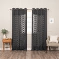 thumbnail image 3 of Aurora Home  Trellis Cut Out Curtains Navy, 3 of 5