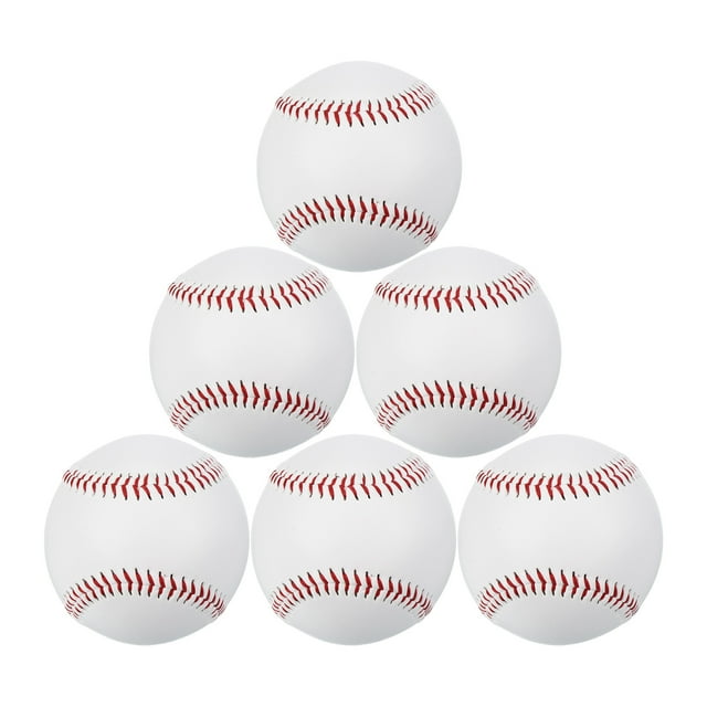 Unique Bargains Baseball de 9 Pouces en Vrac, Baseball d'Entraînement Pratique, Baseball Non Marqué, Lot de 6