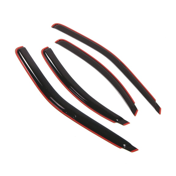 Tuningpros WD2-140i In-Channel Window Visor Deflector Rain Guard Dark Smoke 4 Pcs Set For 1995-2000 Ford Contour