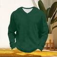 thumbnail image 5 of Mens Summer Night Thermal Long Sleeve V Neck Waffle Knit T-Shirts Pullover Tops Regular Fit Textured Shirt, Business Casual Breathable Solid Color Tee for Office Work, Big & Tall, 5 of 9