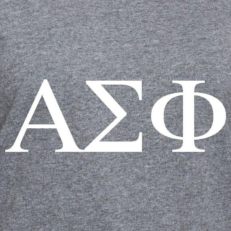 CafePress - Alpha Sigma Phi Greek Letters White T Shirt - Women's V-Neck  Dark T-Shirt