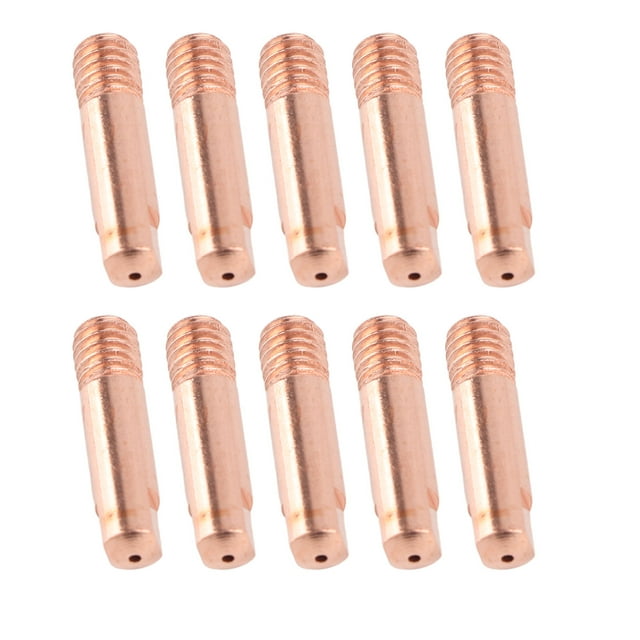 Weld Torch Nozzle, Weld Torch Contact Tips Practical 0.8mm 1.0mm Gold Convinient For Industry Accessories For Welding Torch