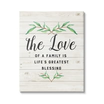 Stupell Industries Love of Family Life's Greatest Blessing Motivational Phrase, 30 x 40, Design by Amanda Murray