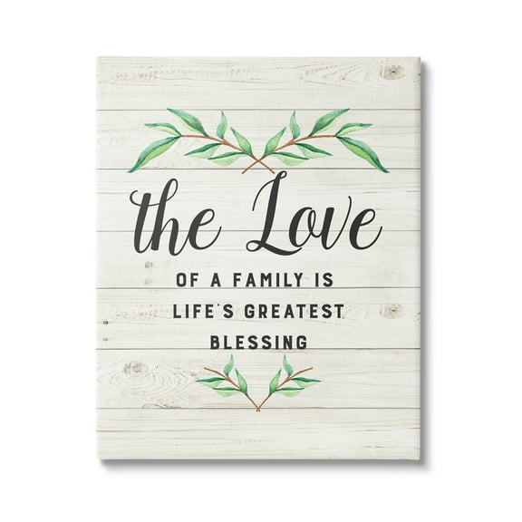 Stupell Industries Love of Family Life's Greatest Blessing Motivational Phrase, 30 x 40, Design by Amanda Murray