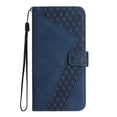 thumbnail image 4 of Wallet Case for Xiaomi Redmi Note 14 Pro 5G with Card Holder, Cash Pocket, Kickstand, Magnetic Clasp & Wrist Strap, Geometric Texture Folio Cover Blue, 4 of 5