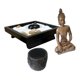 thumbnail image 1 of Juego de jardín de resina, adorno de Feng Shui, estatua de Buda, escultura, soporte de incienso para casa de té, escritorio, sala de estar,, 1 of 7