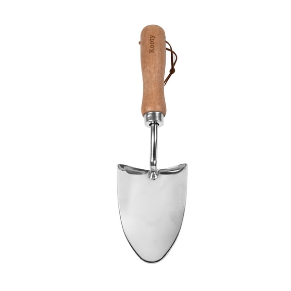 Rooty Garden Hand Trowel with Stainless Steel, Wooden Handle,Easy forTransplanting ,Weeding,Digging,Planting/Rust Resisitant