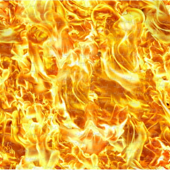 Printed Adhesive Vinyl Red and Yellow Fire Flames Pattern 12 x 12 inch Sheet (Removable Adhesive)