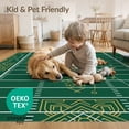 thumbnail image 4 of ODIKA Theme Playbook Design With Arrows And Yard Lines Football Field Sport Playful for Dining Room, Basement, Large Office, Non-Slip Chair-Friendly, 4 of 7