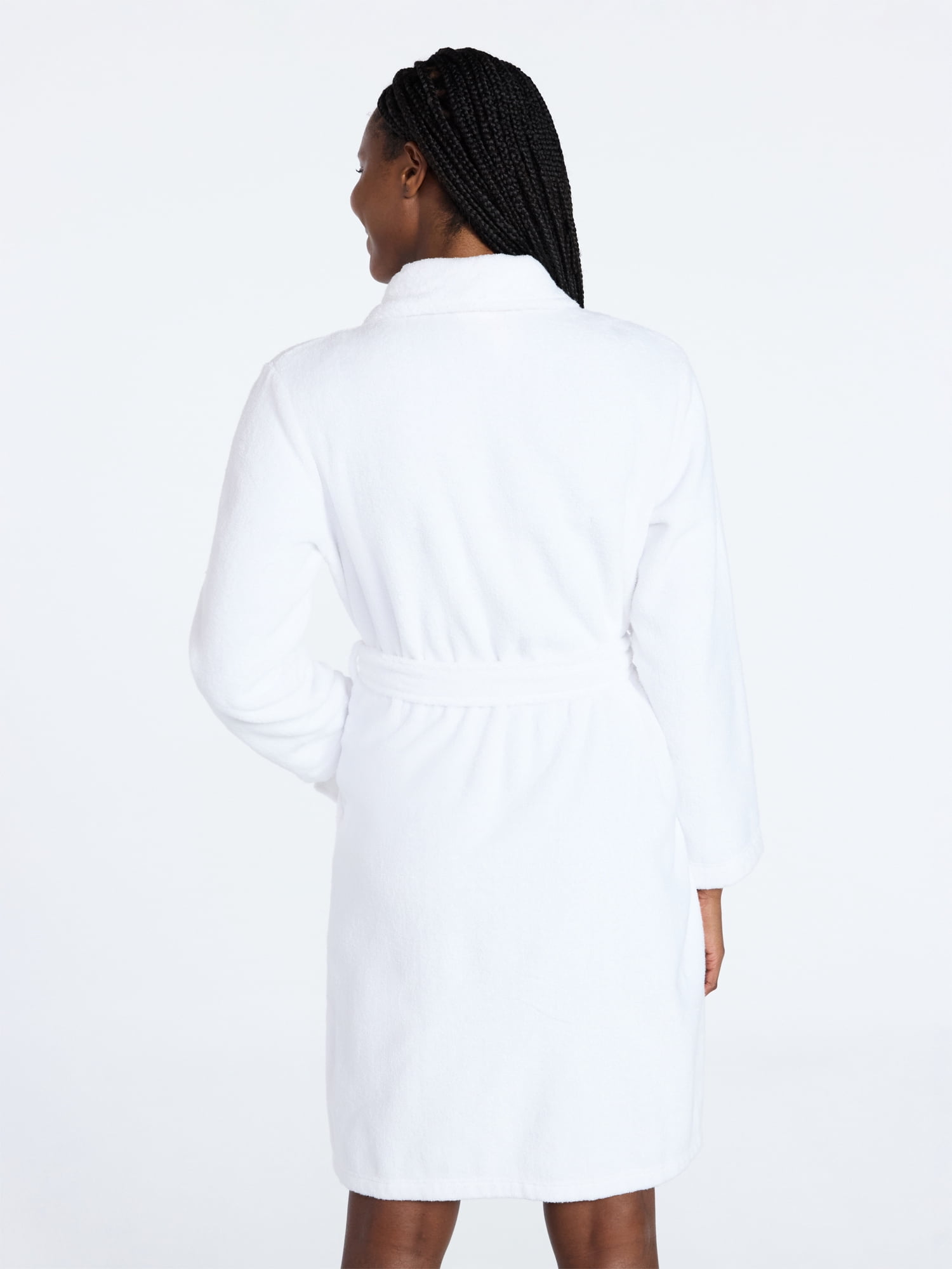 Joyspun Women's Cotton Terry Robe, Sizes S-3X