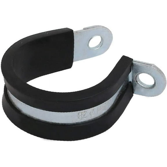 28mm Dia EPDM Lined R Shaped Zinc Plated Stainless Steel Pipe Clip Cable Clamp(28 mm Dia EPDM revestido en forma de Z galvanizado abrazadera de cable de acero inoxidable Clip abrazadera de cabl