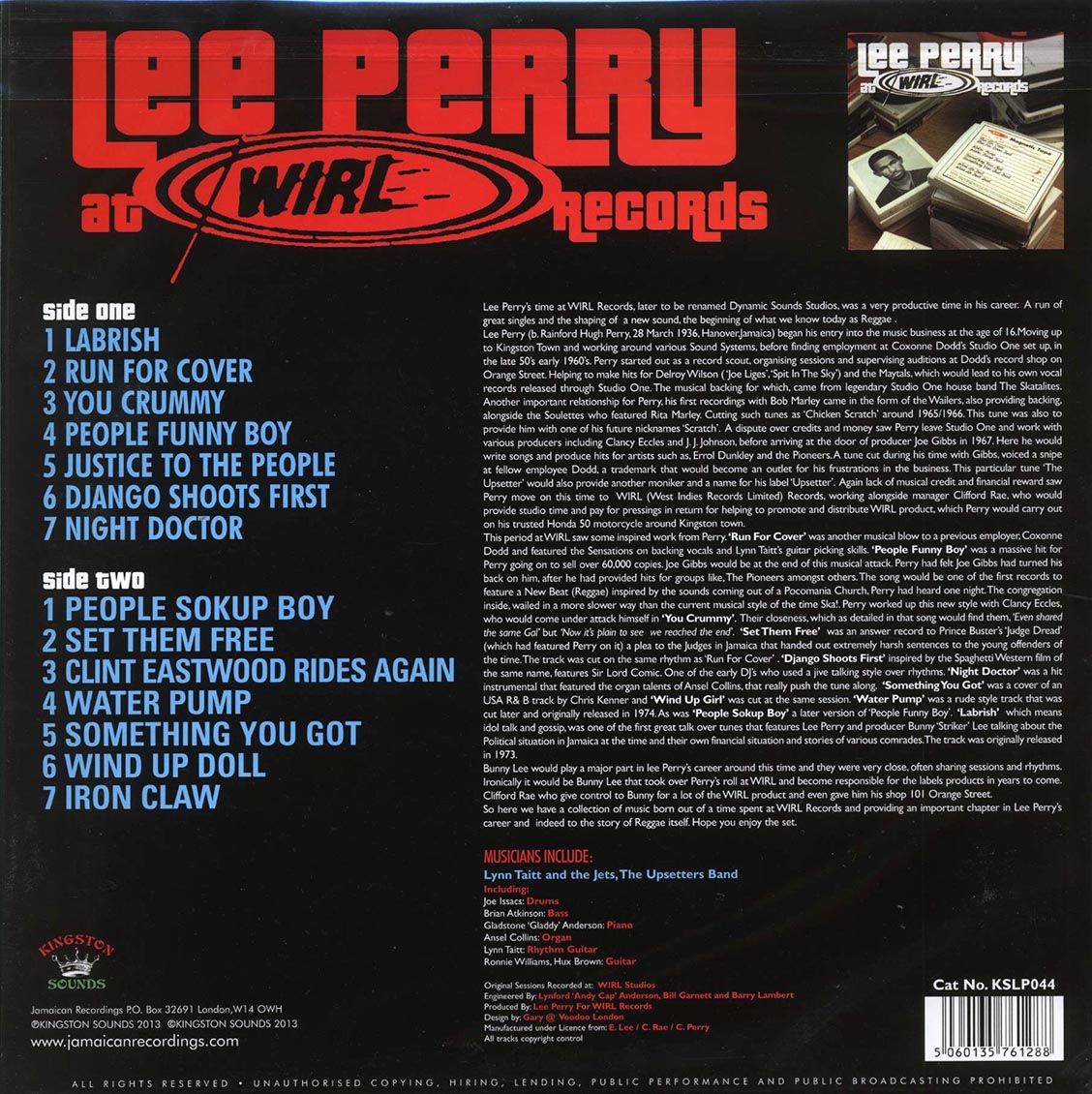 Lee "Scratch" Perry - At Wirl Records - Music & Performance - Vinyl