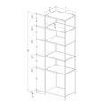 thumbnail image 4 of 70" Industrial Media Tower Bookshelf - Reclaimed Barnwood, 4 of 7