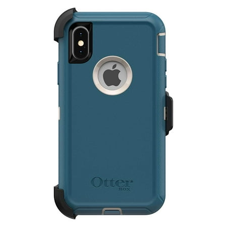 Restored OtterBox DEFENDER SERIES Case & Holster for iPhone X (ONLY) - Big Sur (Refurbished)