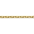 thumbnail image 3 of Real 14kt Yellow Gold 4.9mm Semi-solid Diamond Cut Open Link Cable Chain; 18 inch; for Adults and Teens; for Women and Men, 3 of 5
