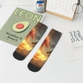 thumbnail image 7 of Fuzoiu Red And Blue Fire Dragon B Print Adult Socks, Crew Moisture-wicking Socks, Unisex Cushion Crew Socks,Casual Sports Ankle Socks, 7 of 7