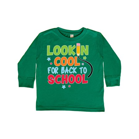 

Inktastic Lookin Cool for Back to School Gift Toddler Boy or Toddler Girl Long Sleeve T-Shirt