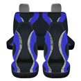 thumbnail image 2 of Pzuqiu Blue Car Seat Covers Full Set 4 Pcs Car Interior Decor Front & Rear Seat Covers Soft Breathable Seat Protector Universal Automotive Seat Cover Accessories, 2 of 7