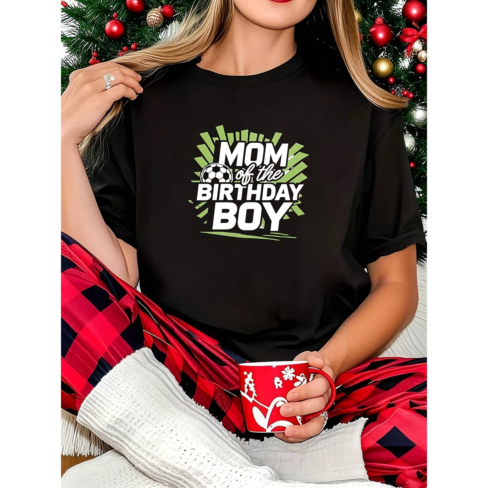 Women's Soccer Mom Of The Birthday Boy T-Shirt