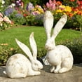 thumbnail image 4 of YiJuHui Easter Bunny Statue Outdoor Decorations, Resin Garden Sculpture Art, Home Yard Patio Spring Decorative Ornament, Weatherproof Bunny Figurine for Lawn and Porch, 4 of 8