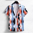 thumbnail image 2 of safuny Men's Loose Cotton Shirts Clearance Lapel Pullover Pineapple Fruit Print Tees Clothing Fashion Summer Hawaiian Beach Button Short Sleeve Shirts Holiday Multicolor M, 2 of 7