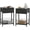 Black, variant on Hanyu End Tables Bedroom, Night Stand with Drawers,  nightstand, Nightstand with Fabric Bins, Bedside Table End Table for Bedroom, Closet, Entryway, College Dorm, Rustic Brown LNT0061BR