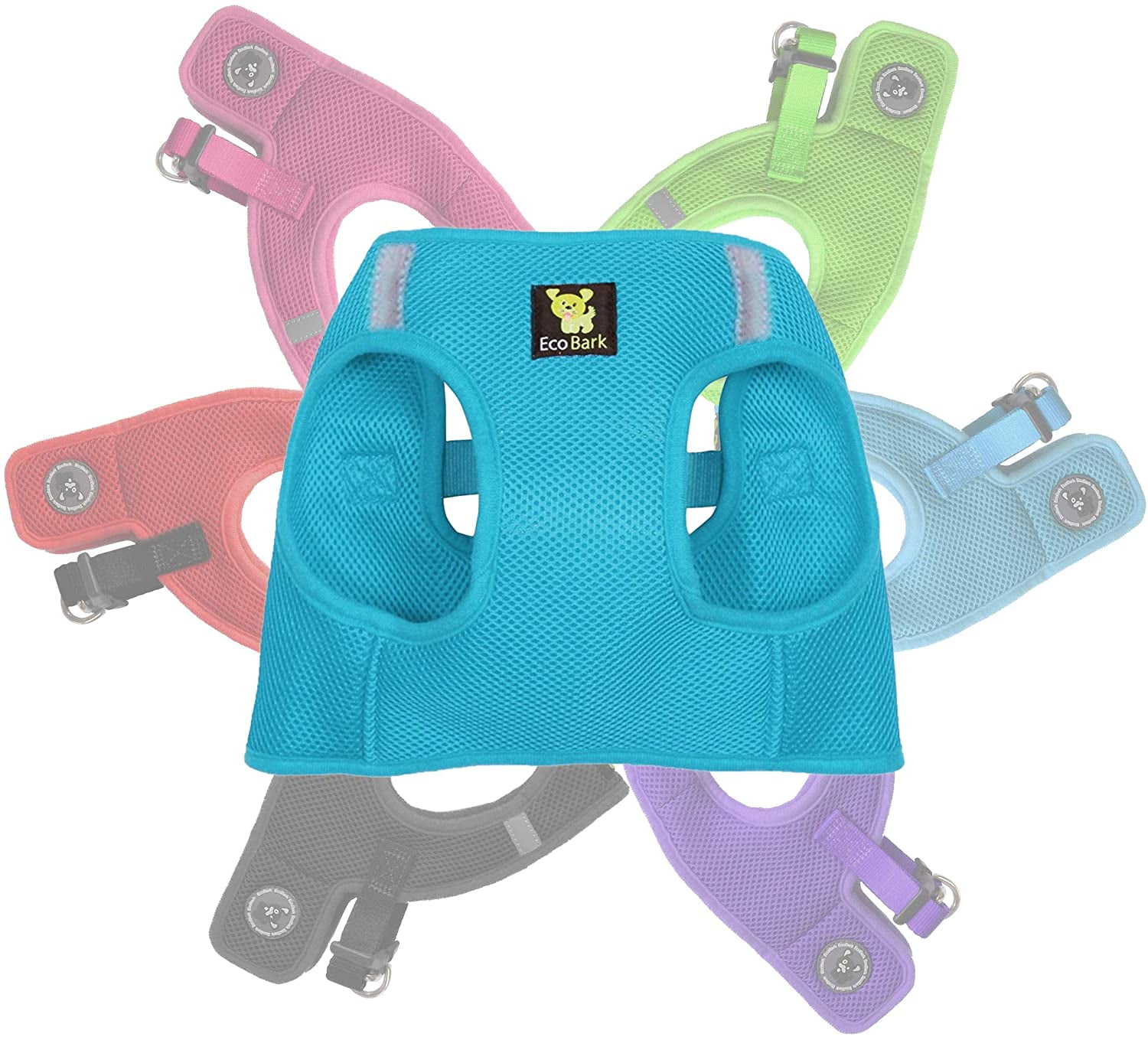 Blue Dog Harness EcoBark StepIn Rapid Fastener Light Baby Blue Dog