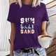 thumbnail image 1 of Fiudx Ofertas Flash Del Día Solo En Línea Blusa de Manga Corta con Estampado de Moda para Mujer, Divertida Camiseta con Cuello Redondo, 1 of 4