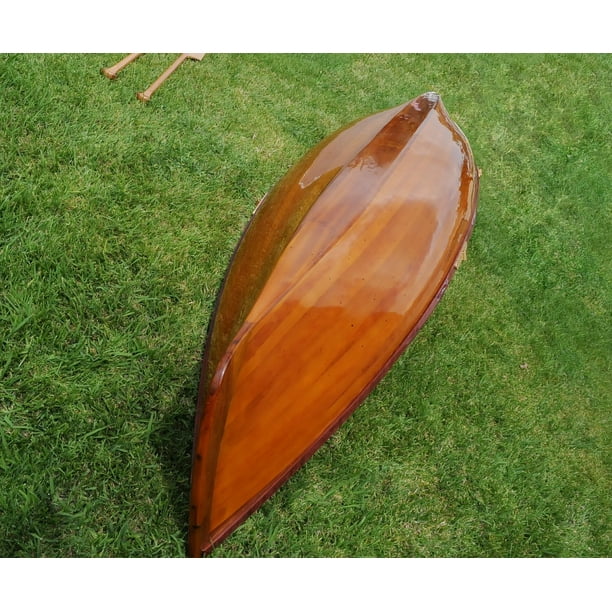Traditional Wooden Canoe With Ribs