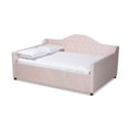 thumbnail image 1 of Bowery Hill Contemporary Velvet Upholstered Full Daybed in Pink, 1 of 7